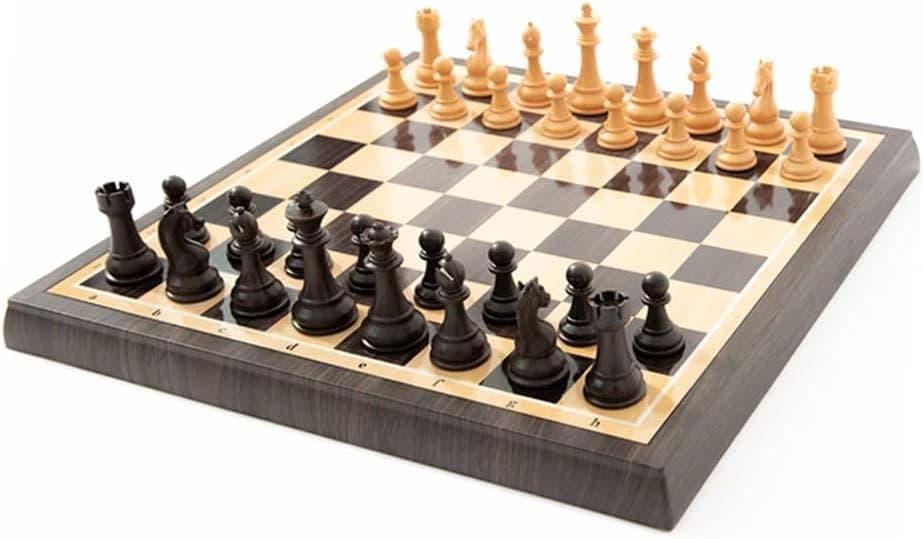 Yushifa Portable Chess Sets Magnetic Chess Wood Board Game with ABS Imitation Wood Texture Pieces Educational Toys Chess Set for Beginner Adults Chess Board Game (Size : 34.5x34.5cm/13.6x13.6in)