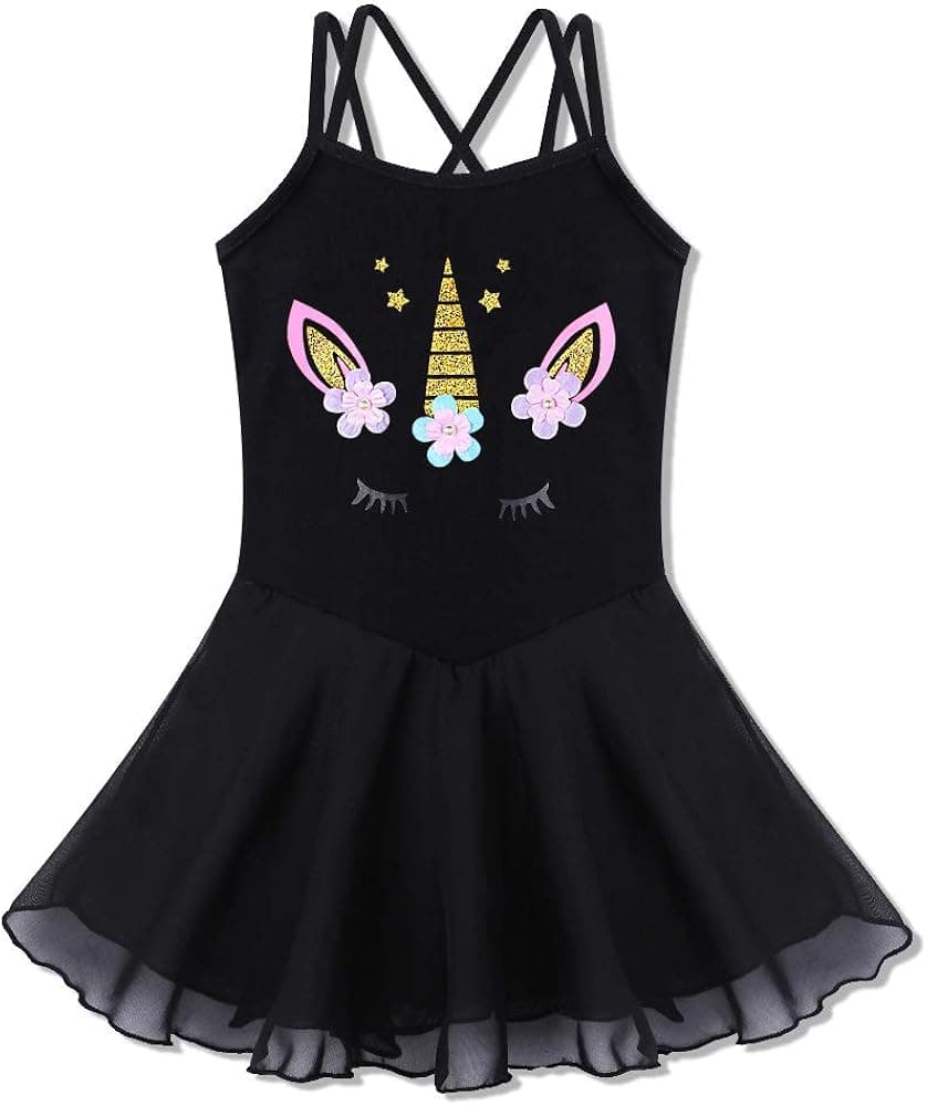 BAOHULU Girl's Skirted Leotards Camisole Cartoon Ballet Dance Tutu Dress