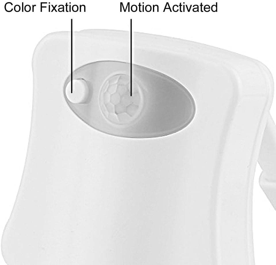 NEWCOMDIGI Toilet Night Light, Bathroom Human Body Auto Motion Sensor Colorful Toilet Seat Light Motion Activated LED Toilet Night Light 2 Modes 8 Color Changing Multi-Color Shark Tank
