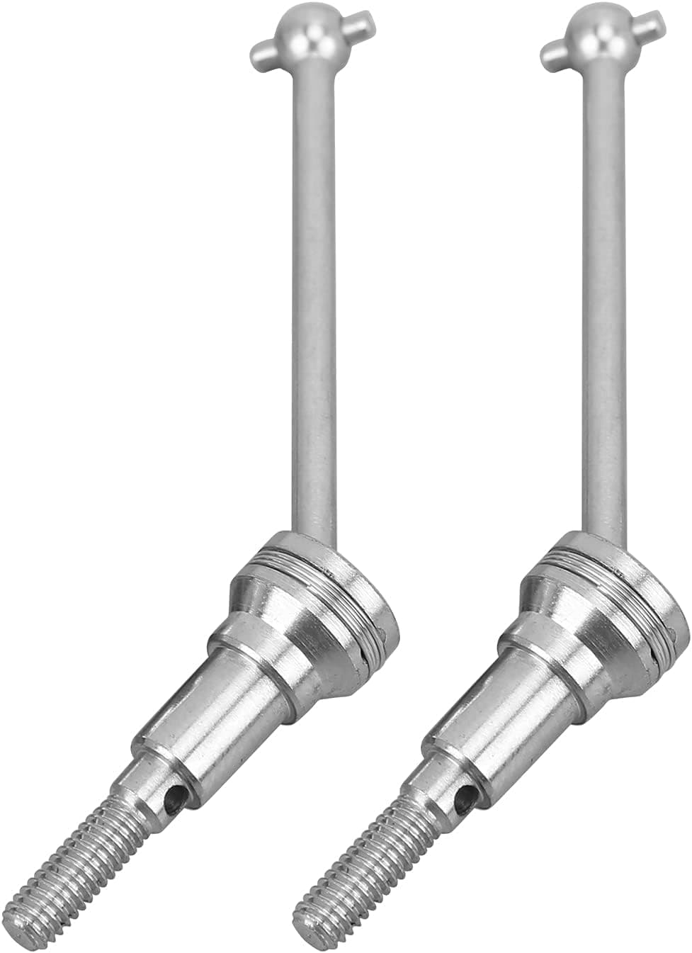 RiToEasysports RC Front Drive Shaft, 2 Pcs Metal Front Rear Universal Drive Shaft Replacement for 16889A 16889 S1601 S1602 1/16 RC Car M16105 Upgrade Parts - Silver