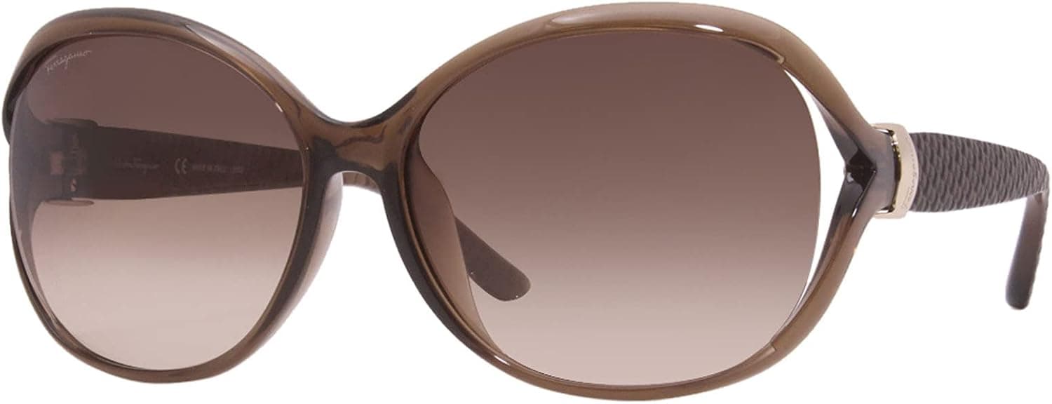 SALVATORE FERRAGAMO SF770SA 213 Sunglasses Light Brown/Brown Gradient Lens 61mm