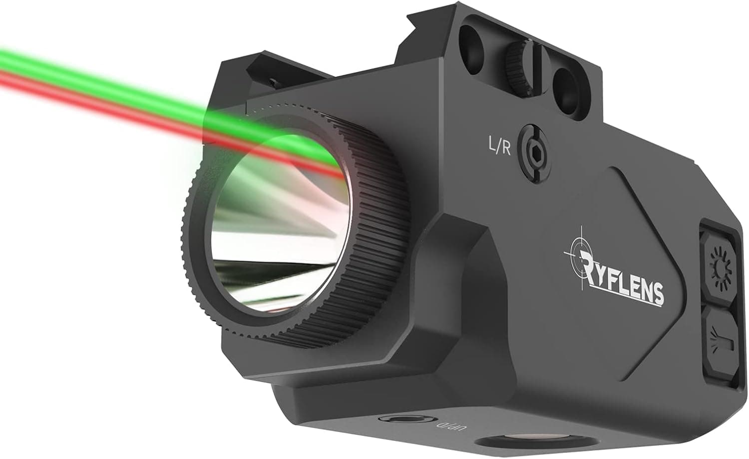 Pistol Light Combo Red Green Beams, Ryflens Pistol Laser Light Compatible with Handgun Picatinny & GL Mount, 800 Lumens Handgun Lights Compatible with Glock 19 Accessories