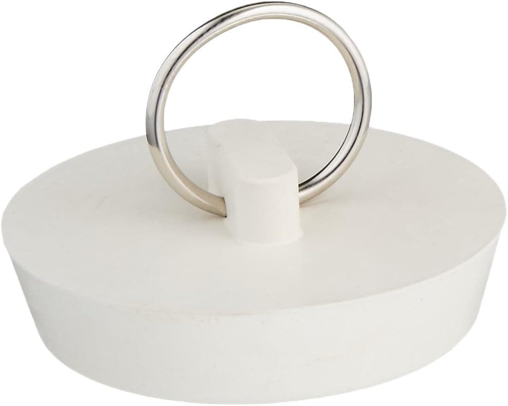Danco 35980B 1-3/4-Inch Rubber Drain Stopper, White, 1 per Bag