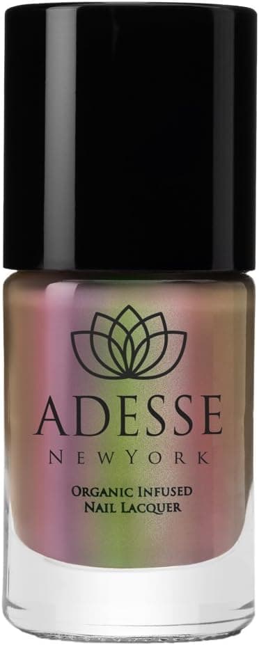 Adesse New York Organic Infused Liquid Chrome Nail Polish, Fast Drying, Chip Resistant Polish, Ultra Long Wear for a Shimmer Perfect Manicure, Vegan, Cruelty Free, Paraben Free- 11ml (St. Regis)