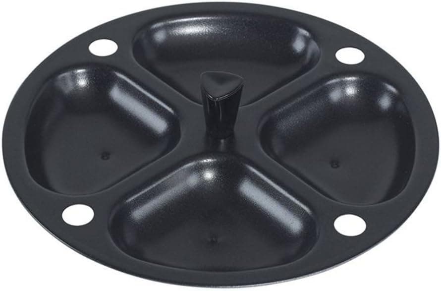Nordic Ware Non-Stick Egg Poacher Insert for 10 Inch to 12 Inch Skillets, Black