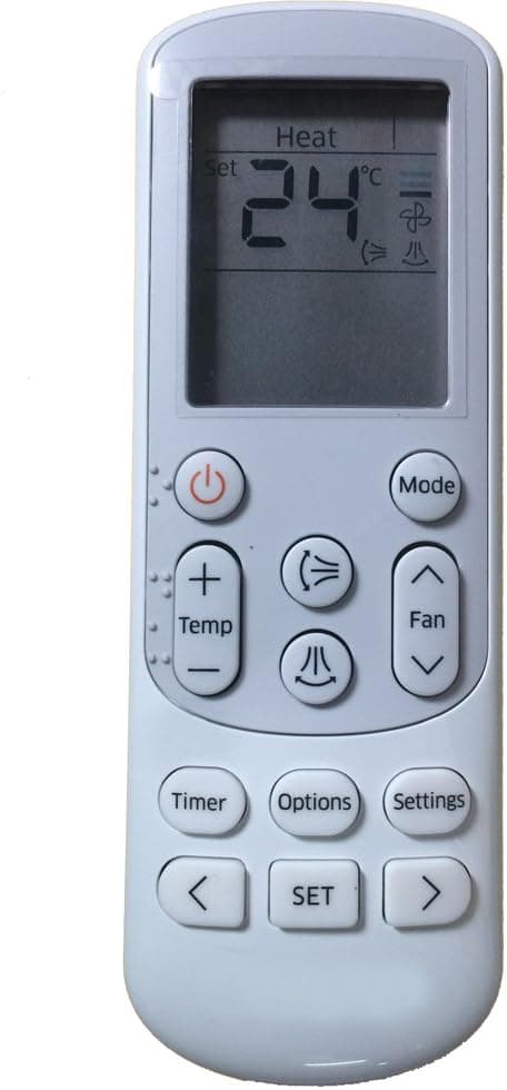 Replacement SAMSUNG Air Conditioner Remote Control DB93-14643S DB93-15169G DB93-14643R Works for AJ007JNADCH AJ007JNADCH/AA AJ009JNADCH AJ009JNADCH/AA AJ012JNADCH AJ012JNADCH/AA AJ018JNADCH