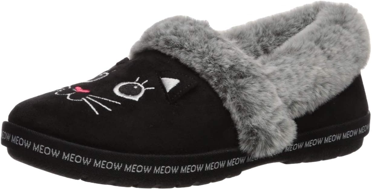 Skechers Women's BOBS Too Cozy - Meow Pajamas Slipper