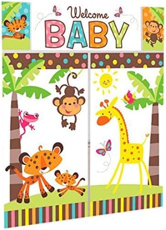 Jungle Animals Scene Setter Wall Decorating Kit | Baby Shower Party
