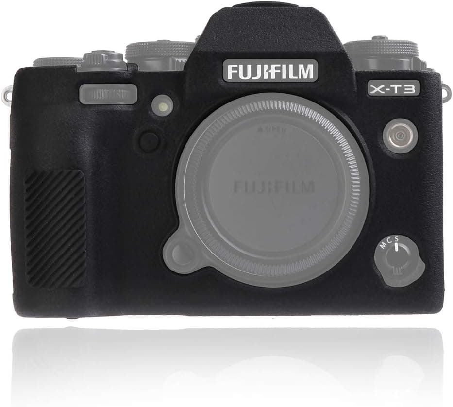 Easy Hood Camera Case Compatible with Fuji Fujifilm X-T3 XT3 Digital Camera, Anti-Scratch Soft Silicone Rubber Texture Surface Housing Case Shell Protective Cover Skin Protector (Black)