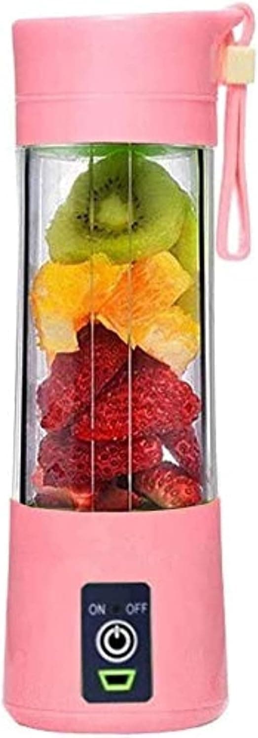 Portable Blender, Personal Blender, Small Fruit Mixer, Electric USB Rechargeable Juicer Cup, Fruit Mixing Machine Home,Travel (Pink)