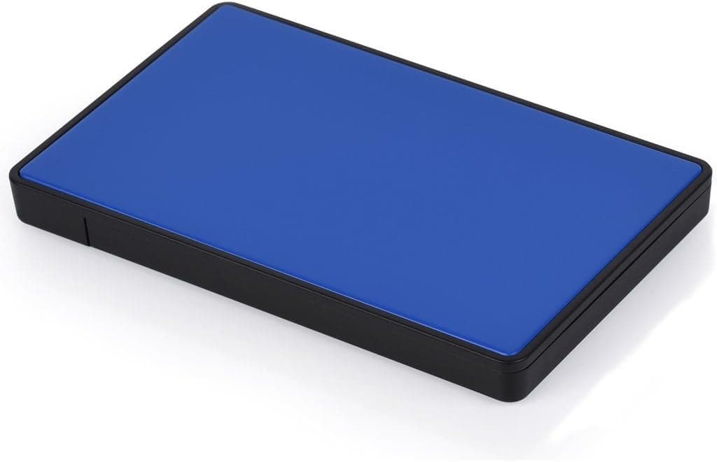 (2 Year Warranty by Trio Digi) USB 3.0 2.5-inch SATA External Hard Drive Enclosure Tool Free Screw Less -Blue (2588US3)