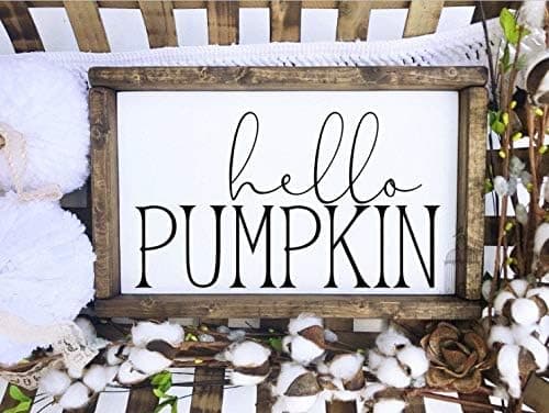 Flowershave357 Hello Pumpkin Sign Pumpkin Sign Pumpkin Decor Wooden Pumpkin Sign Rustic Fall Pumpkin Hello Pumpkin