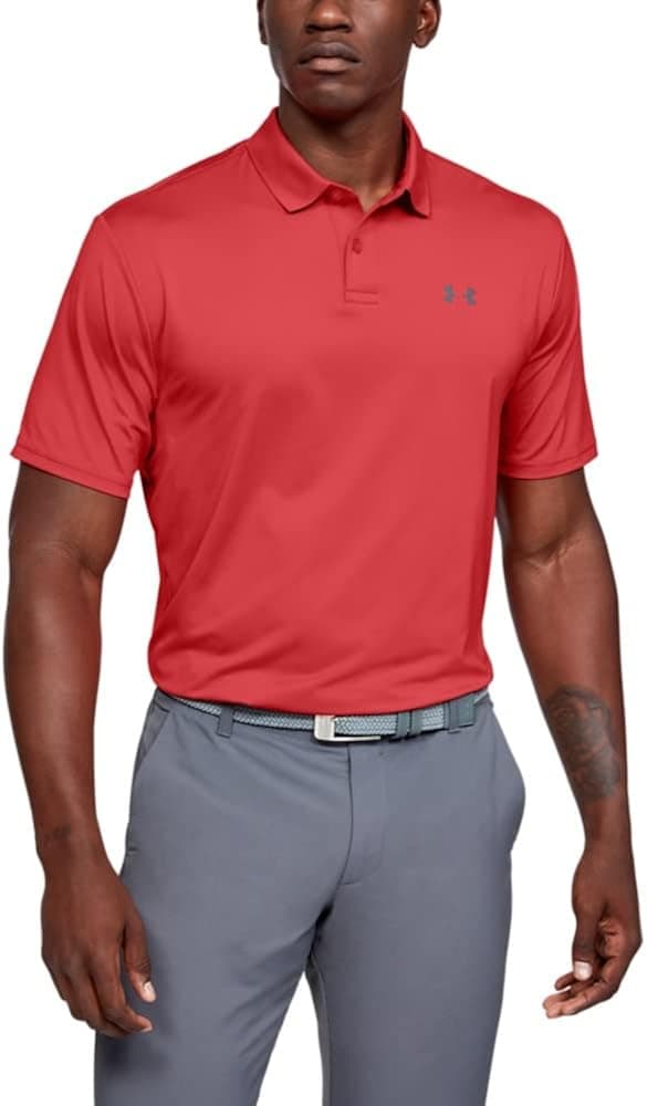 Under Armour Men's Performance 2.0 Golf Polo, Martian Red (646)/Pitch Gray, 3X-Large
