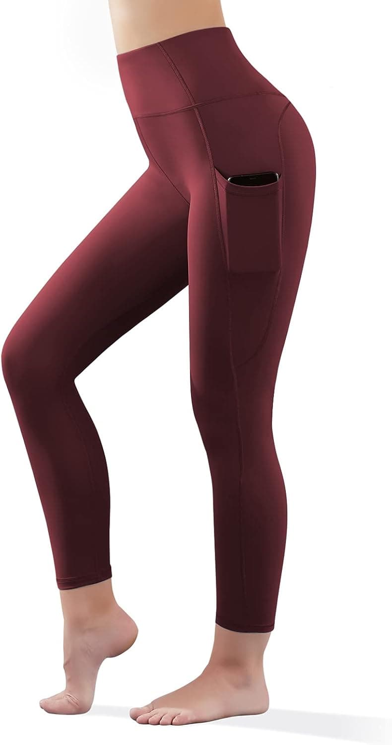 PASOMIX Women's Leggings with Pockets High Waisted Yoga Pants Tummy Control, Squat Proof Buttery Soft Athletic Pants