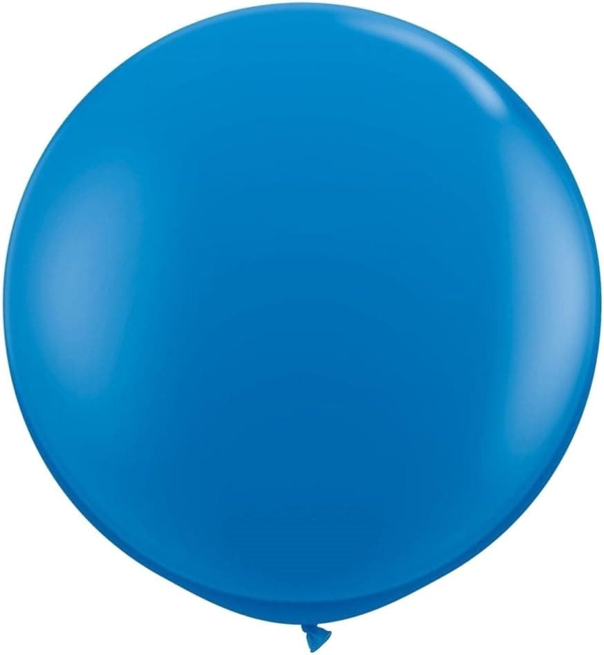 36 inch Giant Latex Balloons for Birthday Wedding Party Decorations, 6 Pcs Blue Large Round Balloon