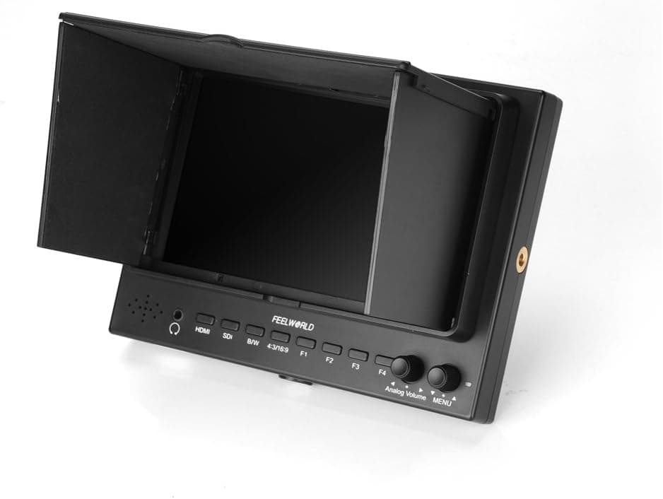 Feelworld ST-702HSD 7" Pro-Broadcast HD Monitor High Resolution 1024x600 SDI Field Monitor with Pergear Clean Kit for BMCC/BMPC/BMPCC/Micro Camera