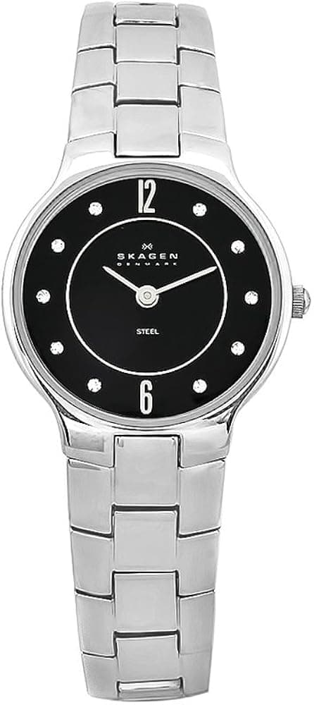 Skagen Women's 572SSXB Denmark Black Dial Crystal Accent Watch