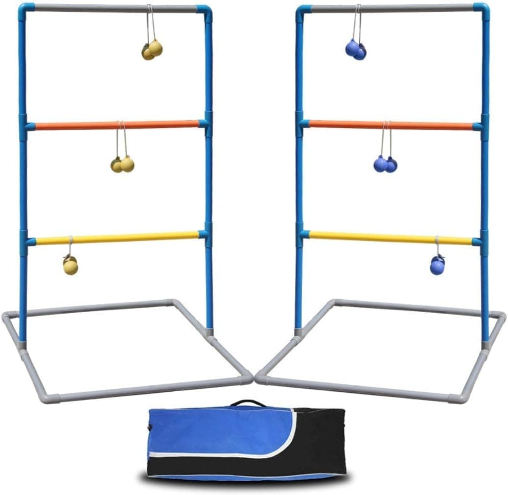 Juegoal Ladder Toss Ball Game Set Yard Games with 6 Bolas, for Kids Adults Backyard Birthday Party Playing