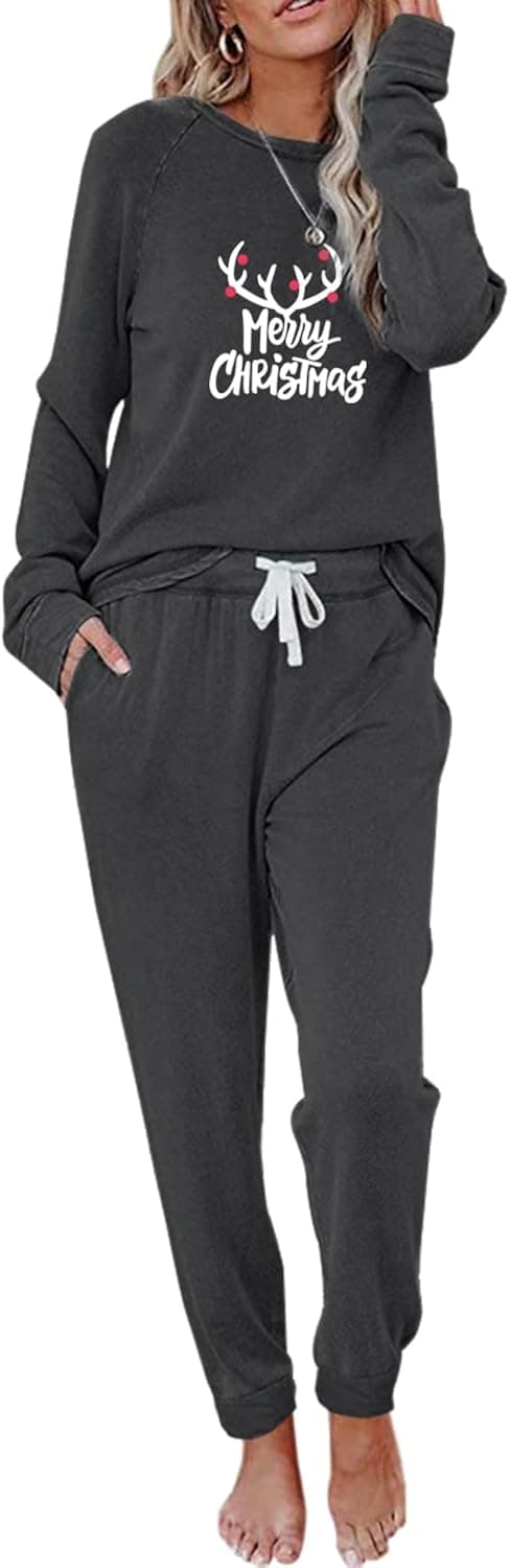 Two Piece Outfits for Women Sweatsuits 2 pieces Jogger Sets with Pockets Sweat Suit
