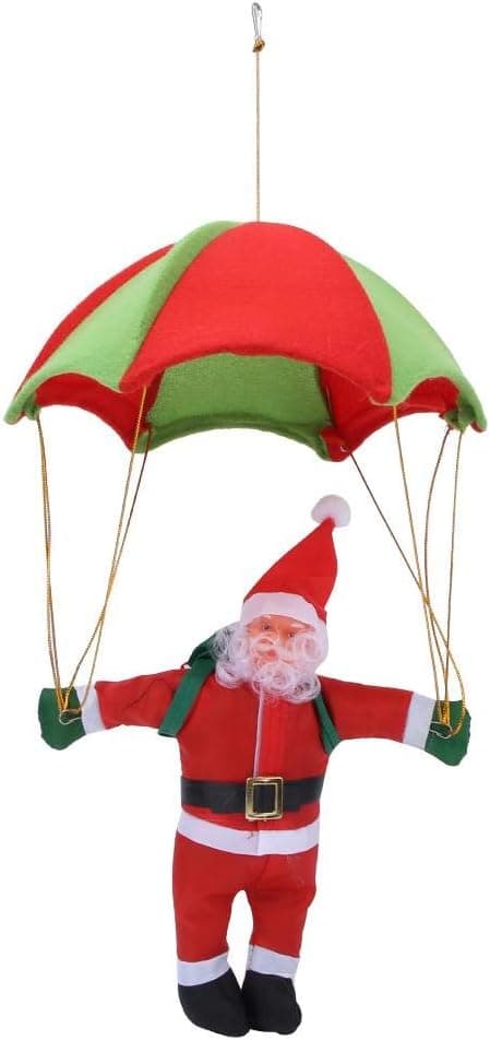YUANJS Christmas Parachute Toy,Lovely Pendant Parachute Santa Claus Doll Baby Kid Christmas Toys Gift Decoration(35cm)