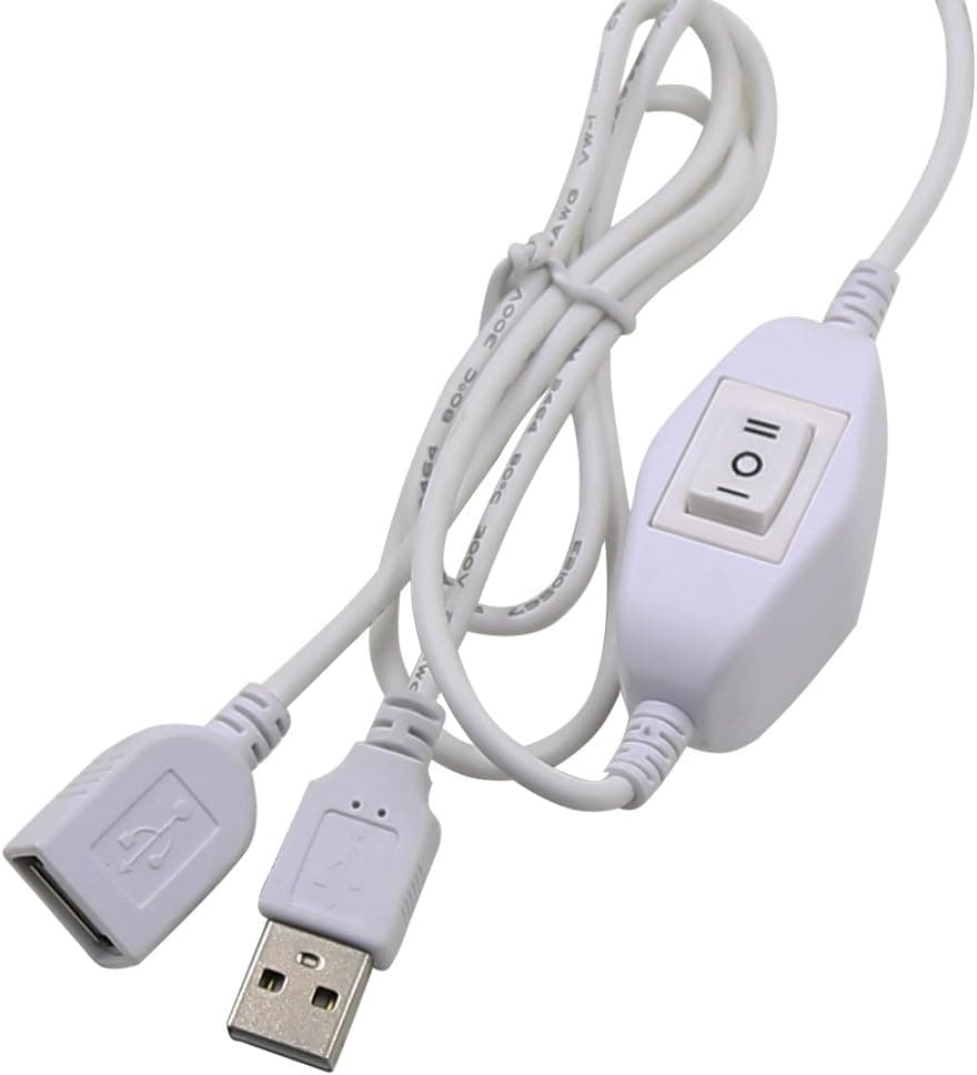 USB Extension Cable with High/Off/Low Switch Three-Level Adjustable for USB LED Light & USB Fan