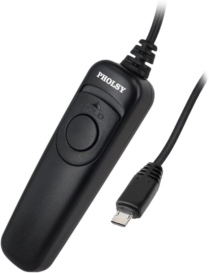 PHOLSY S8 Shutter Remote Control Cable Release Cord for Sony a1 a9 a9m2 a7 a7M2 a7M3 7RM2 a7RM4 a7S a7SM3 a7SM2 a3500 a6600 a6500 a6100 RX100M5 RX100M6 RX100M7 HX99 HX90 HX350 HX400