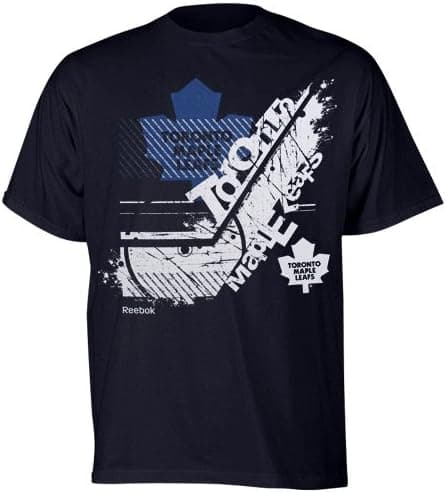 Reebok Toronto Maple Leafs In-Stick-Tive T-Shirt - Navy Blue (X-Large)