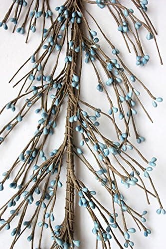 Evron International AR1956C-7 Primitive Pip Rice Berry Garland in Country Blue
