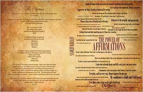 The System - Affirmations - Large ( Lined one side )