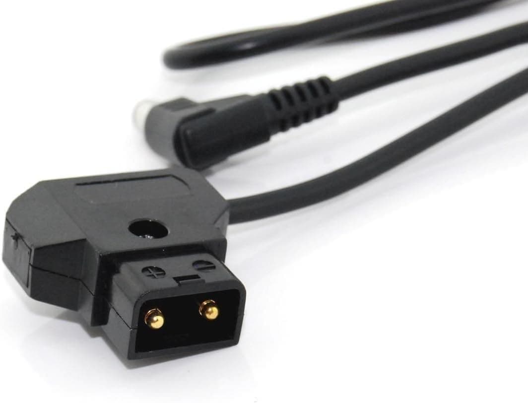 Male D-Tap P-tap to Power Cable Right Angle 5.5mm/2.5mm DC Plug for Photography