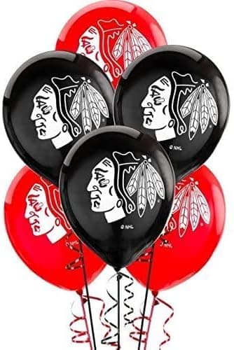 "Chicago Blackhawks Collection" Printed Latex Balloons, Party Decoration, 12", 6 Ct.