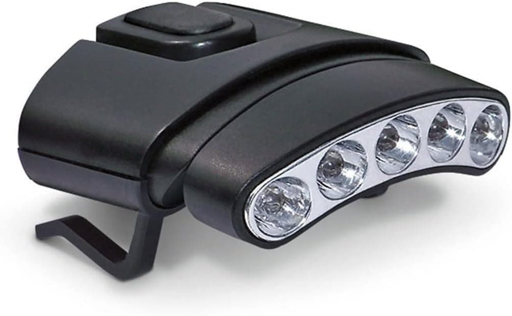 Cyclops Orion Tilt 5 LED 27 Lumens Hands Free Clip-On Cap Flashlight Headlamp - Black Base