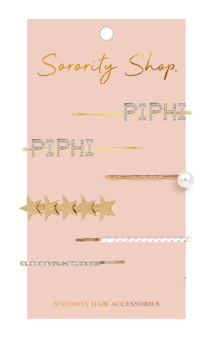 Pi Beta Phi - Sorority Hair Clips - 6/pack