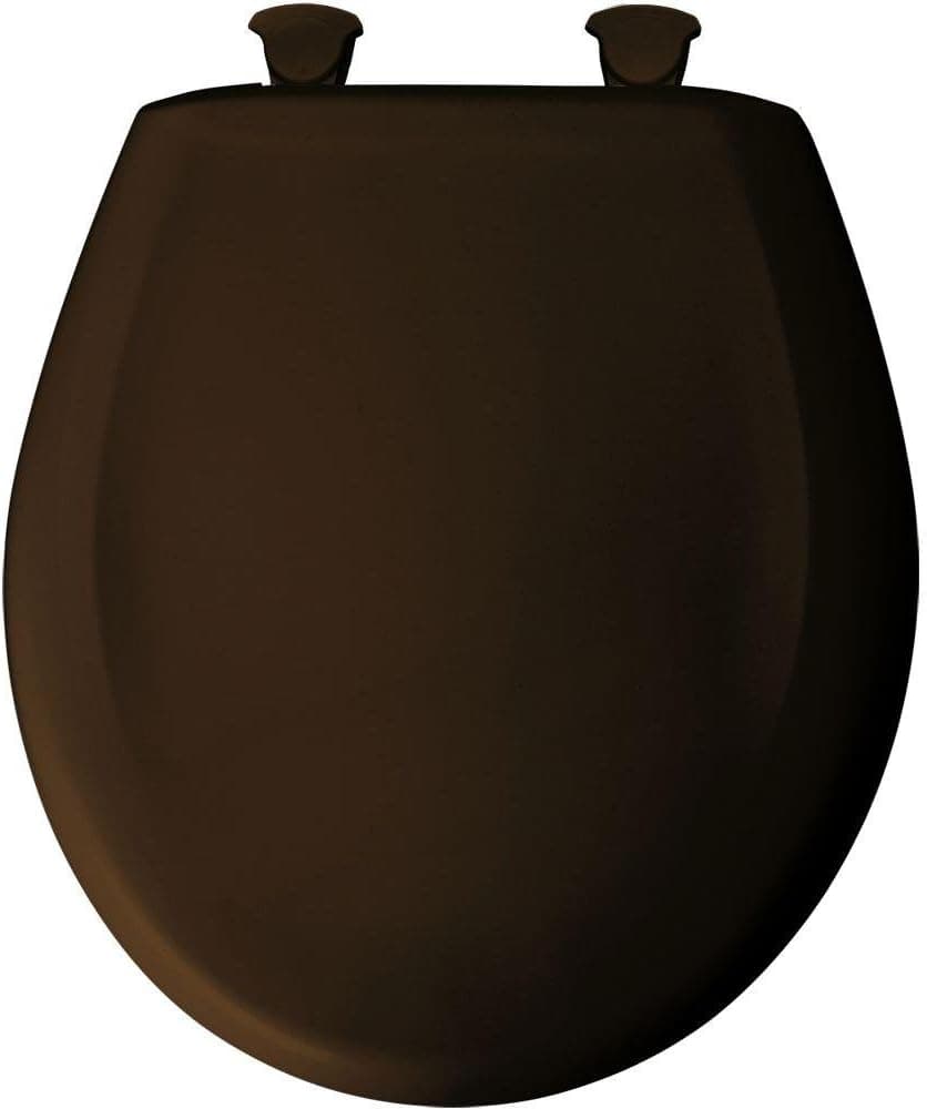 Bemis 200SLOWT 168 Lift-Off Plastic Round Slow-Close Toilet Seat, Americana Brown