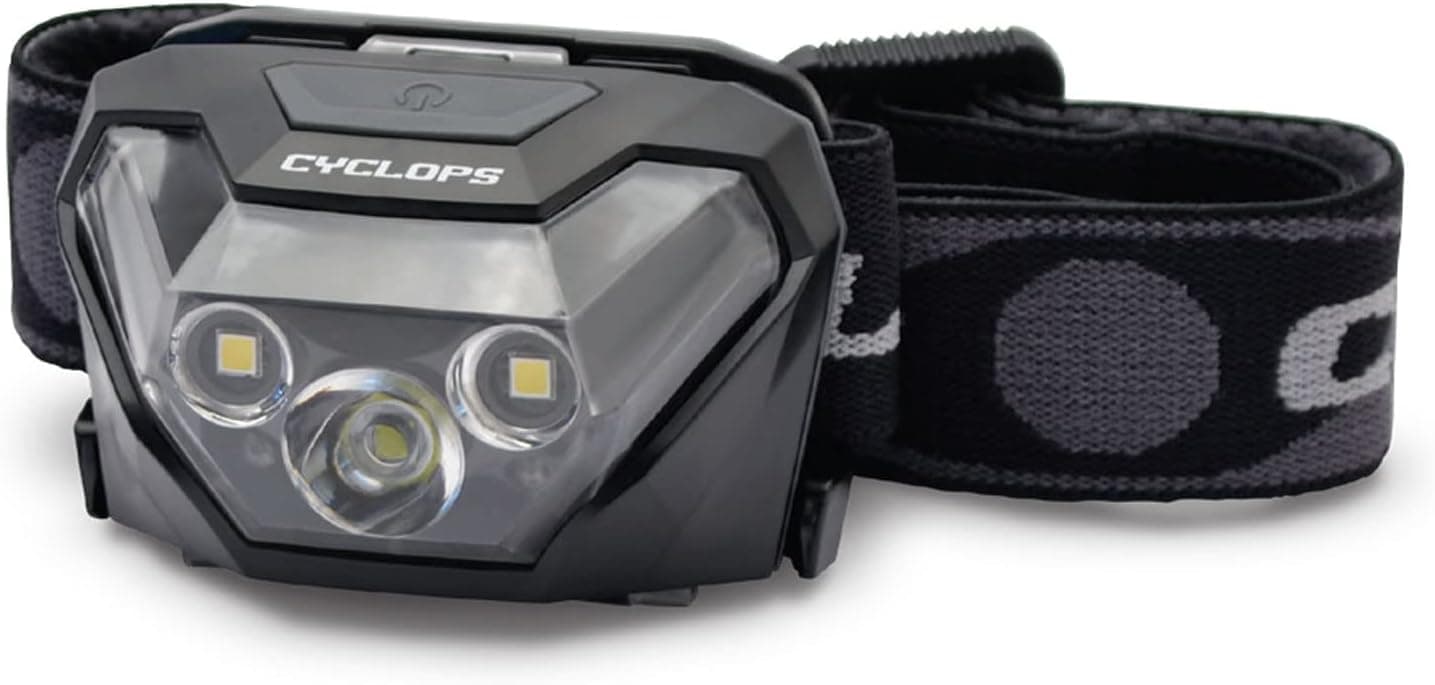 Cyclops HL500 Headlamp | Tactical Durable Lightweight Compact Adjustable Headband Weather Resistant IPX6 Bright LED 500 Lumen Head Flashlight | AAA Batteries Included