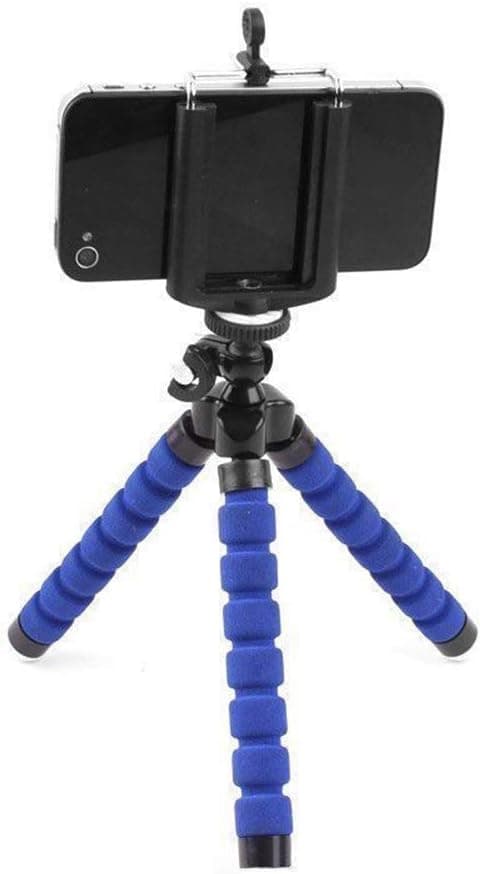 Phone Tripod,Mini Tripod Tripod Compact Compact Lightweight Mini Smartphone Mobile Free Head Camera Sankyaku Digital Camera Camera Smartphone Compatible Shooting Stand (Blue)