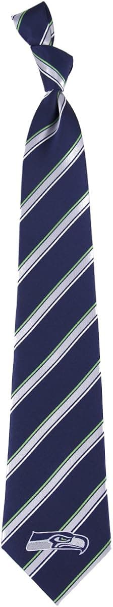 Eagles Wings Men's Miami Dolphins Woven Poly Striped Tie