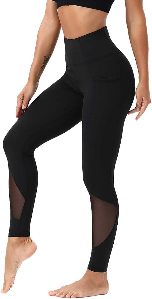 Kipro Women's Yoga Pants with Pockets High Waist Workout Leggings