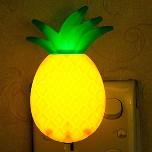 Lariy Wall Socket Light-controlled Sensor Pineapple LED Night Light Lamp Bedroom