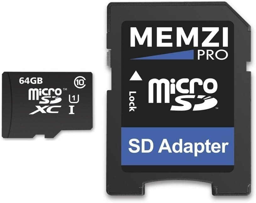 MEMZI PRO 64GB Class 10 90MB/s Micro SDXC Memory Card with SD Adapter for Nokia or Microsoft Lumia Cell Phones