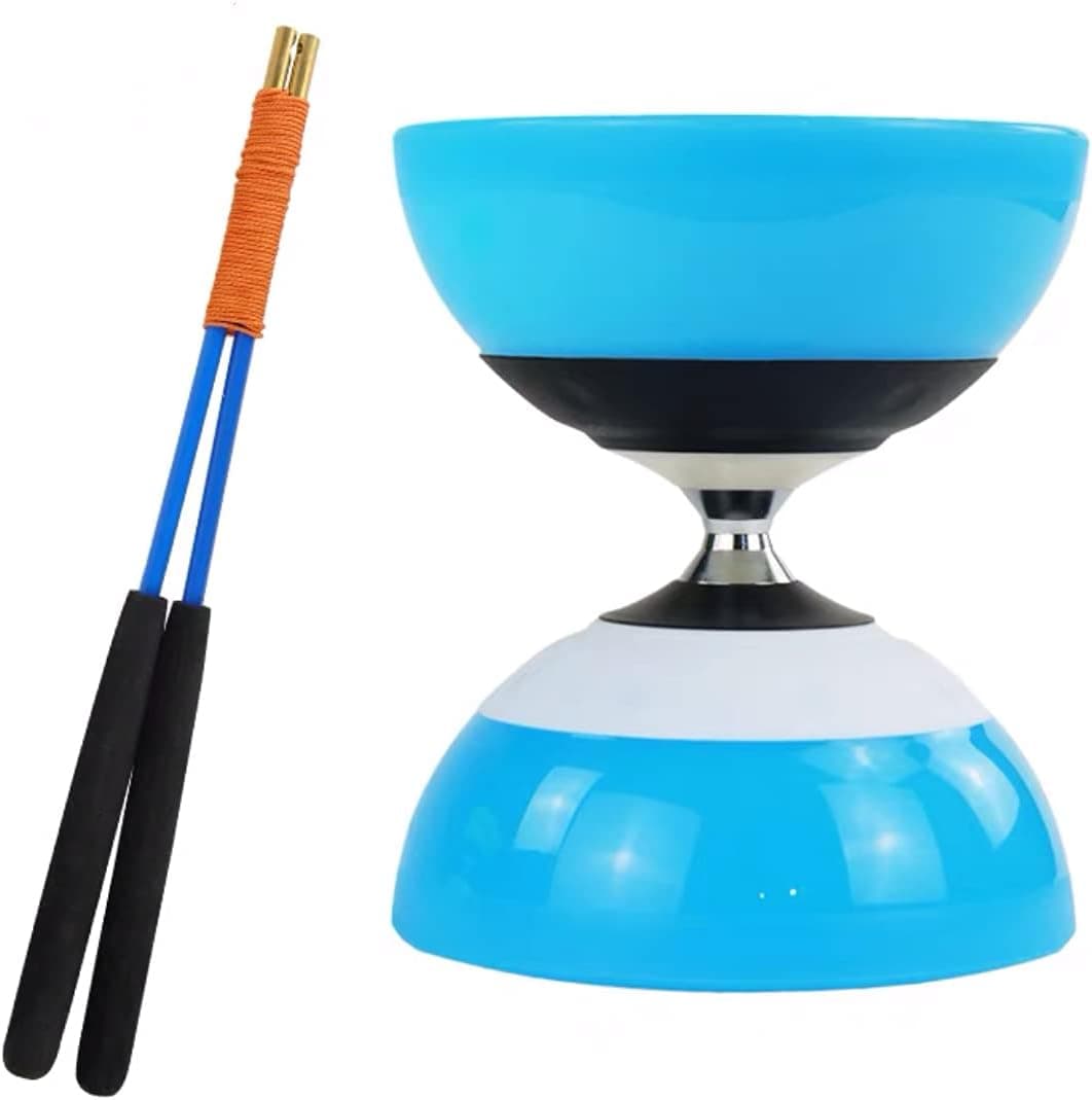 Dawson 126mm*150mm New Chinese YOYO Actived Triple Bearing Diabolo *Free Sticks and String* Professional - Blue