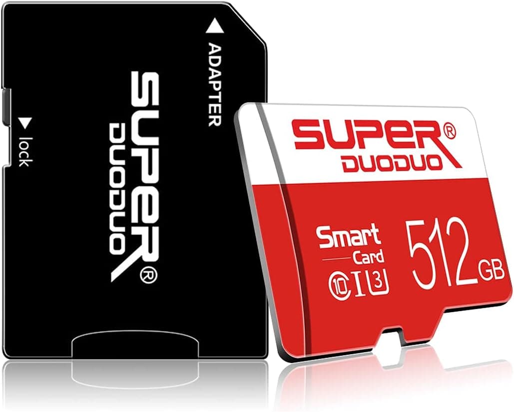 Micro SD Card 512GB with a SD Card Adapter, Class 10 TF Memory Card/T-Flash Card High Speed SD Memory Card for Camera Tablet Computer Phone Surveillance Tachograph Drone