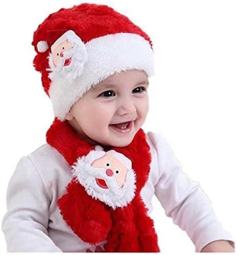 Children's Christmas hat + Santa scarf Christmas for kid
