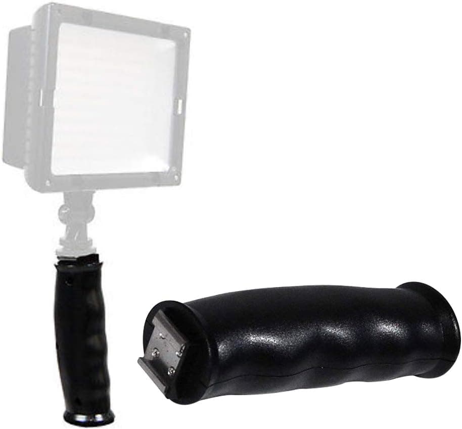 Photo Video Studio Handle Grip Bracket Mount w Hot/Cold Shoe for LED Video Light DSLR Camera, AGG1415_V2