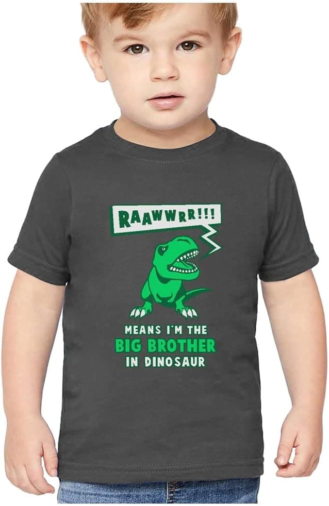 Big Brother Shirt Big Brother Gifts for Toddler Big Brother Announcement Shirt 4T Dark Gray