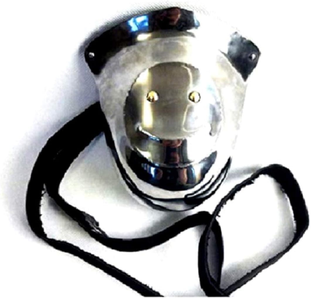 Medieval Codpiece Knight's Men Groin Protection Cup with Smile Face for Buhurt and Hema Fights SCA LARP Armour Silver