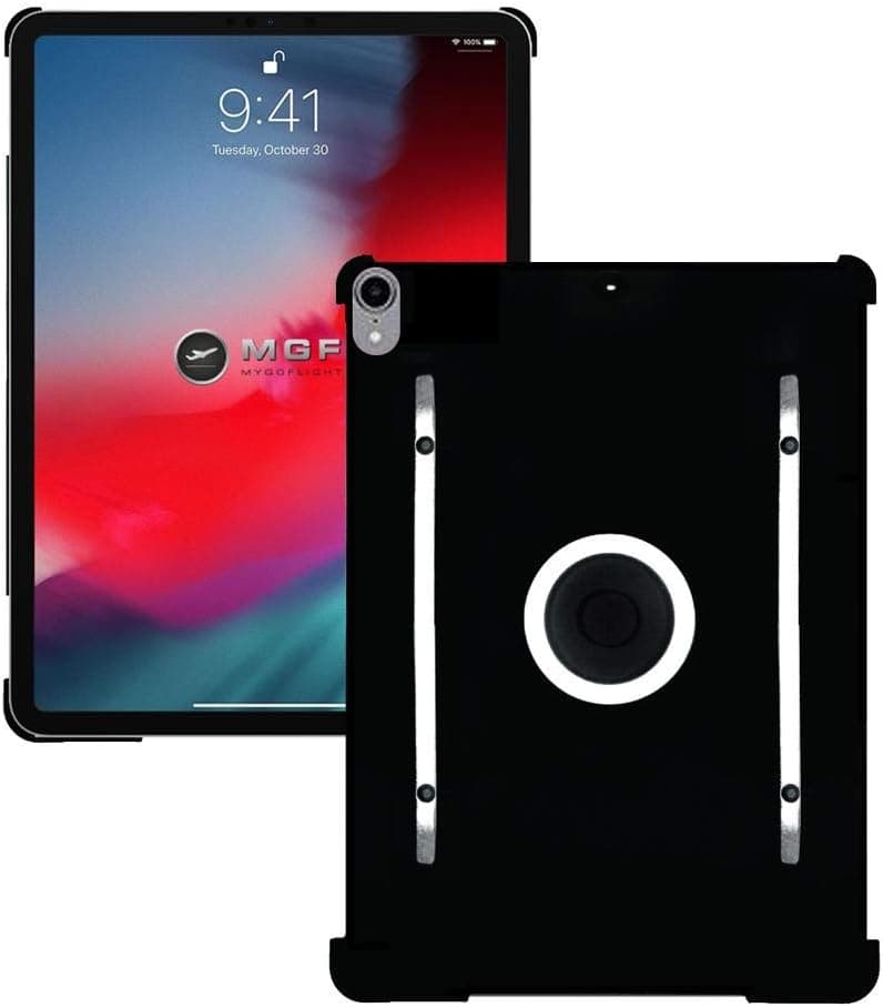 MYGOFLIGHT iPad Pro 11” (Gen 1, 2, 3) Air 10.9" (Gen 4, 5) Polycarbonate Pilot Kneeboard and Mountable Everyday Case – Compatible with MGF Yoke and Suction Cup Sport Mounts and Sport Adapters