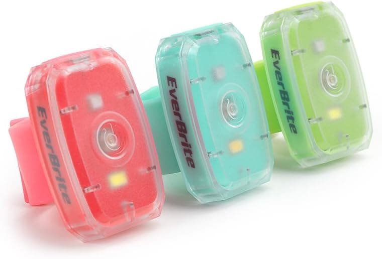 EverBrite 3-Pack LED Safety Light - USB Rechargeable Strobe Lights, Super Bright Bike Tail Light, Ideal for Joggers, Pets or Rear Clip On Lights