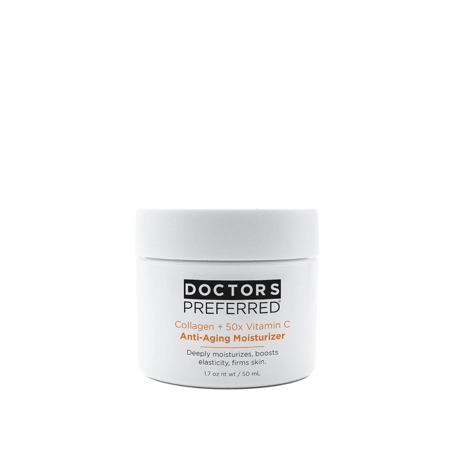 DOCTORS PREFERRED 50x Vitamin C + Collagen Moisturizer - Reduces The Signs of Aging, Creating Younger, Radiant Looking Skin |Locks in Moisture | Quick Absorbing 1.7oz (2 Month Supply)