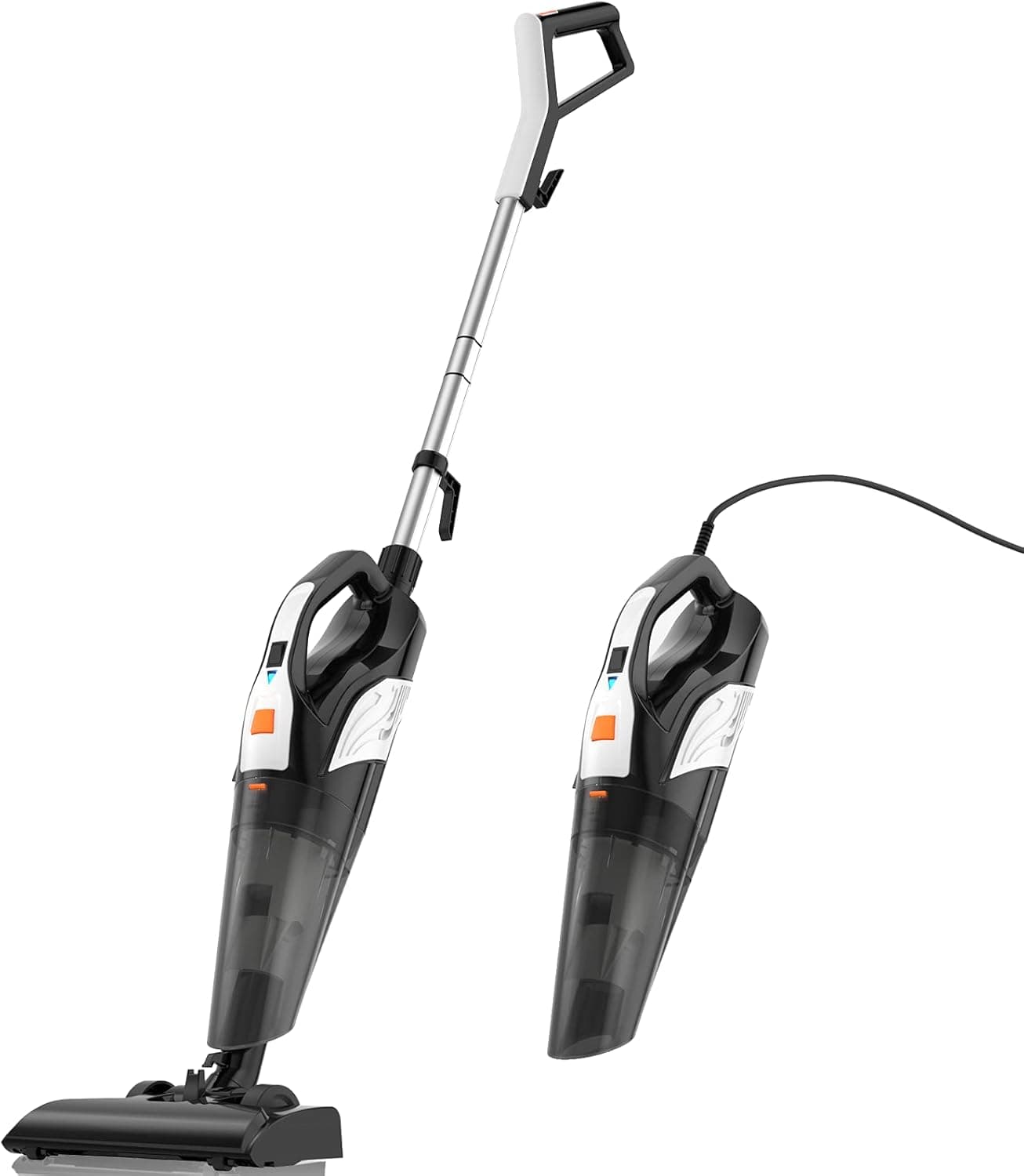NC Stick-Vacuum-Cleaner Handheld-Portable Strong-Suction Powerful Lightweight ：18KPa Cyclonic Corded 600W Washable Hepa Filter 4 in 1 for Home Pet Hair Carpet/Hard Floor Deep Easy Cleaning